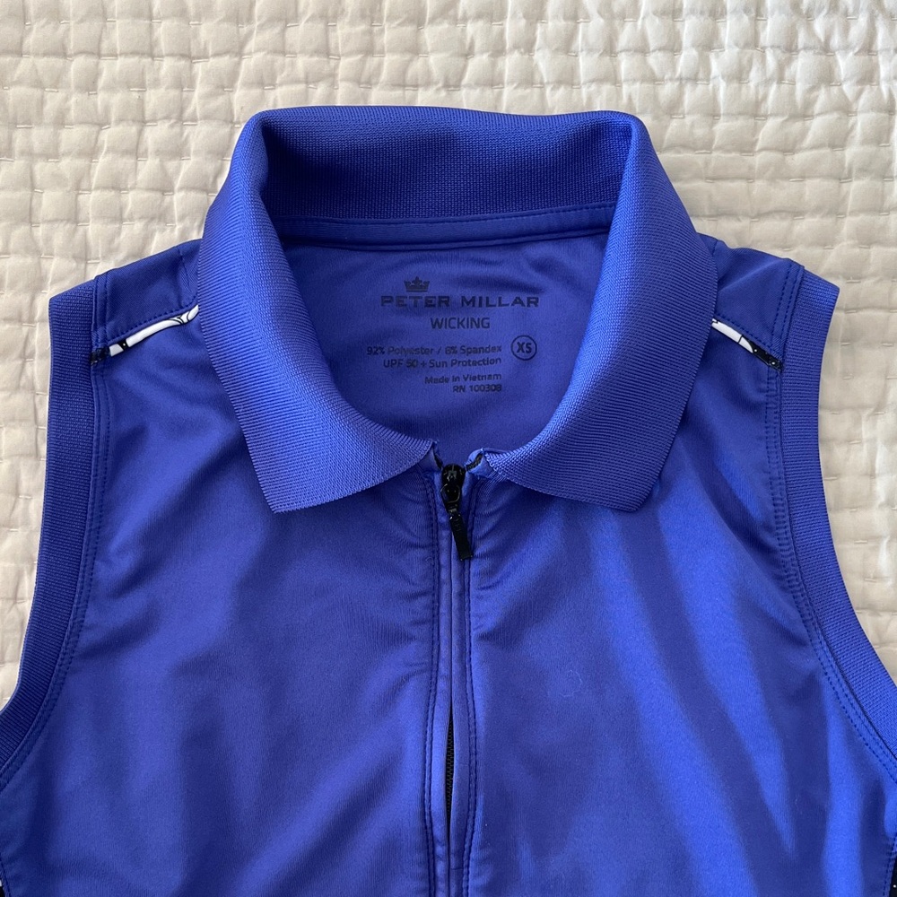 Peter Millar Women’s Sleeveless Zip Golf Polo Sz XS